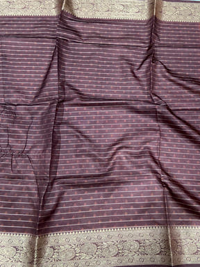 Pink Chex Radiance Banarasi Silk Saree

