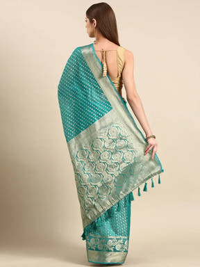  Banarasi Katan Silk Butti Design Saree 