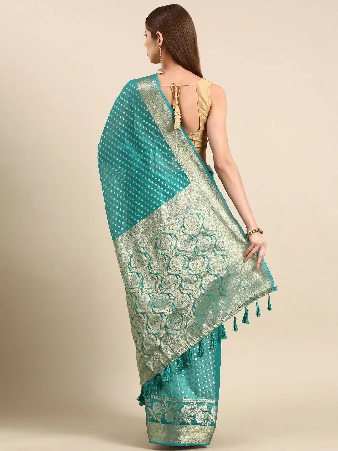  Banarasi Katan Silk Butti Design Saree 
