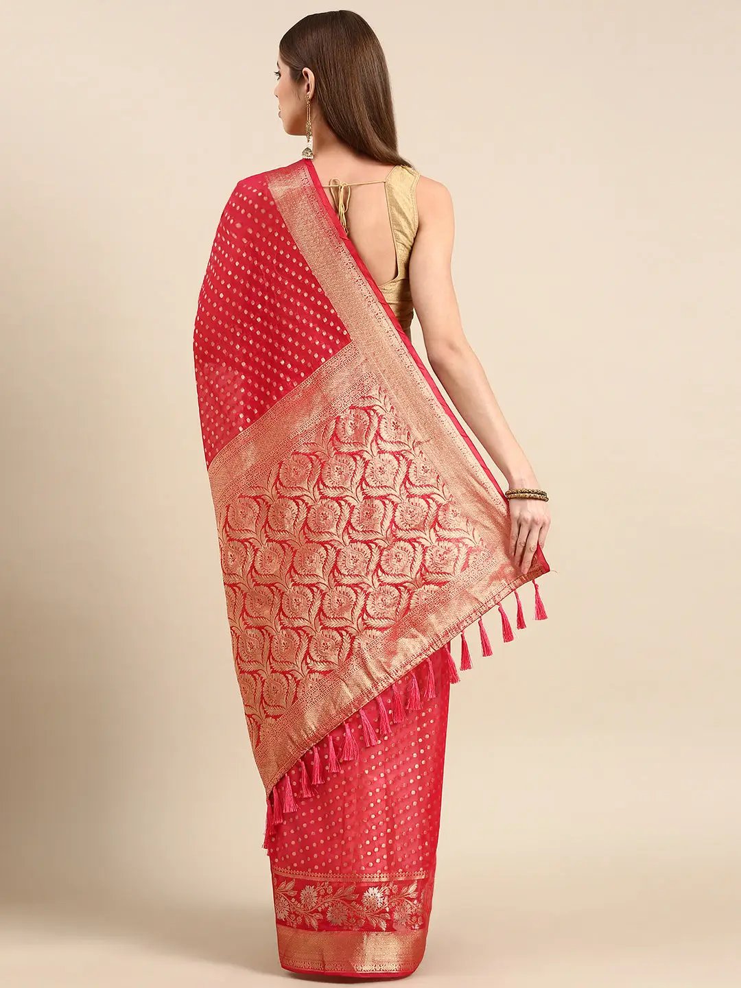  Banarasi Katan Silk Butti Design Saree 