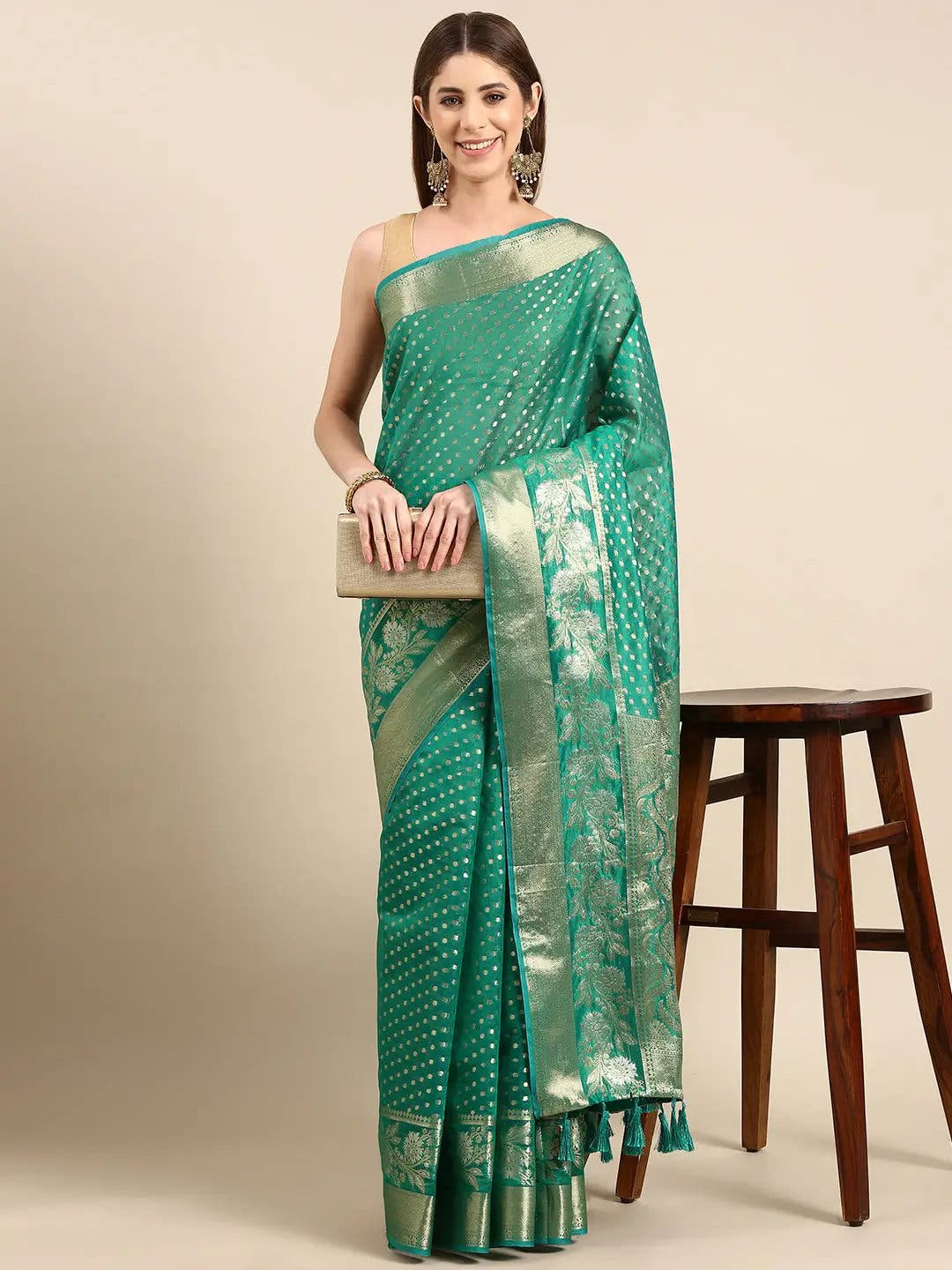  Banarasi Katan Silk Butti Design Saree 