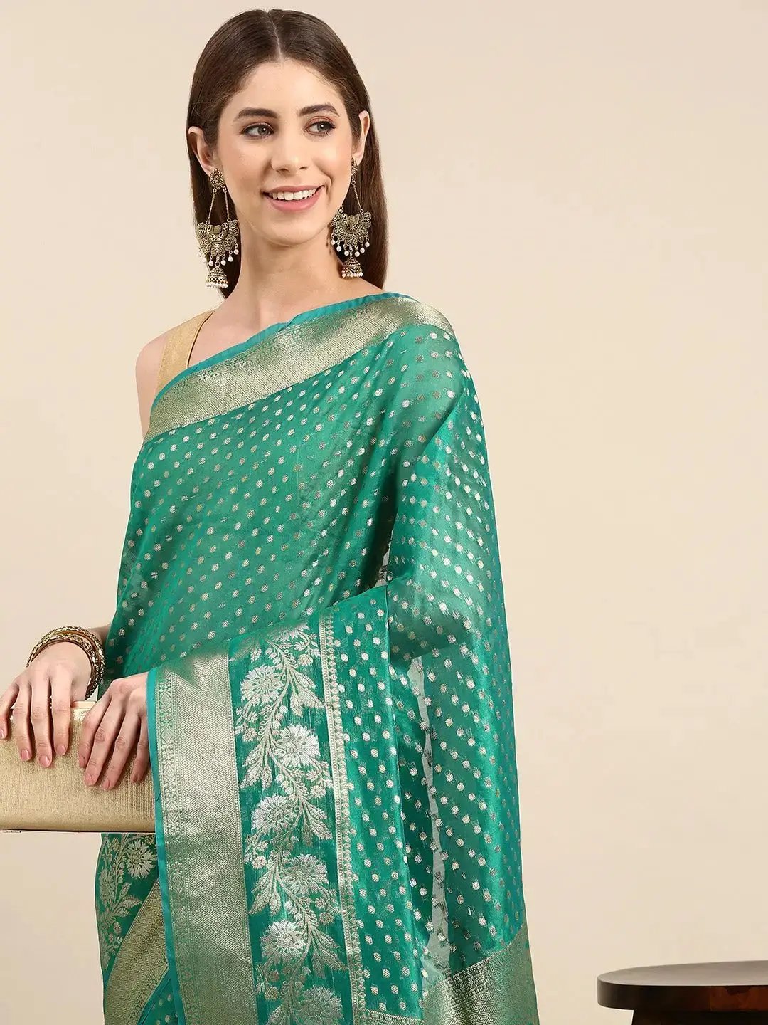  Banarasi Katan Silk Butti Design Saree 