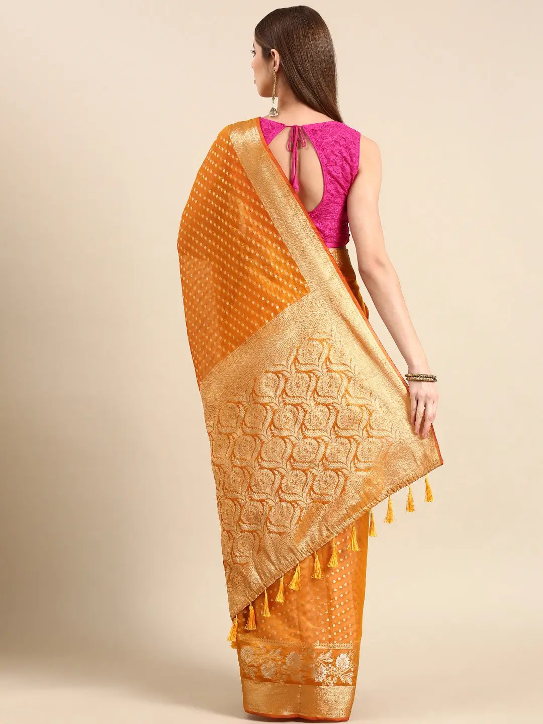  Banarasi Katan Silk Butti Design Saree 
