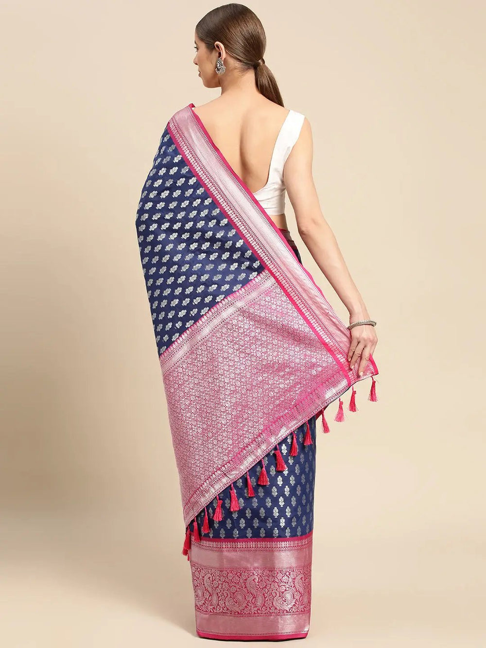  Banarasi Katan Silk Butti Design Saree 