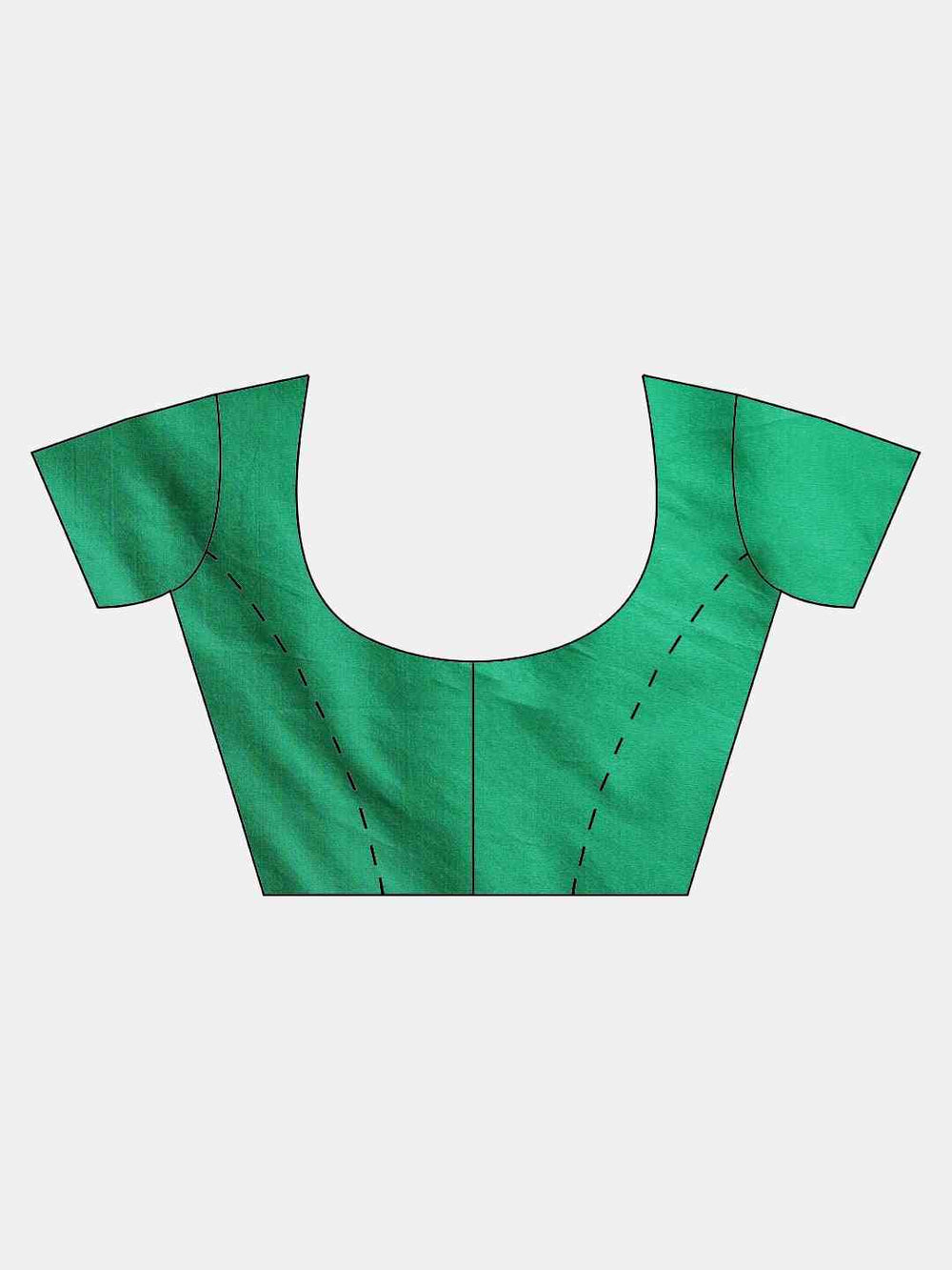 Banarasi Green Colour Ethnic Motifs And Zari Border Saree