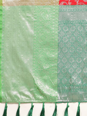 Banarasi Katan Silk Flower Design Saree