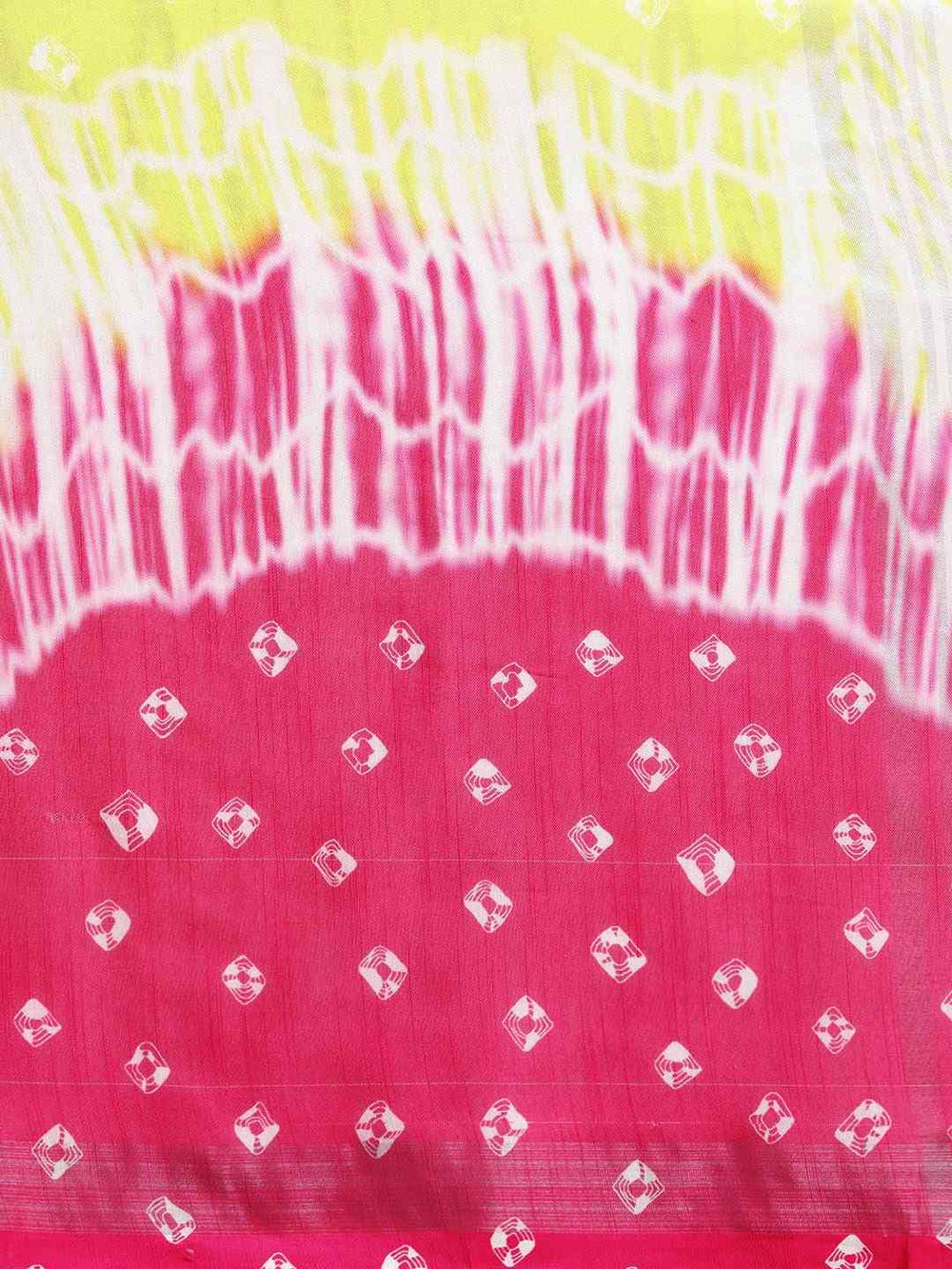 Beautiful Bandhani Light Yellow Colour Saree