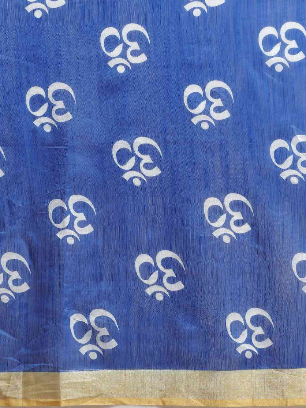 Exclusive Bandhani Royal Blue Colour Kalamkari Print Saree