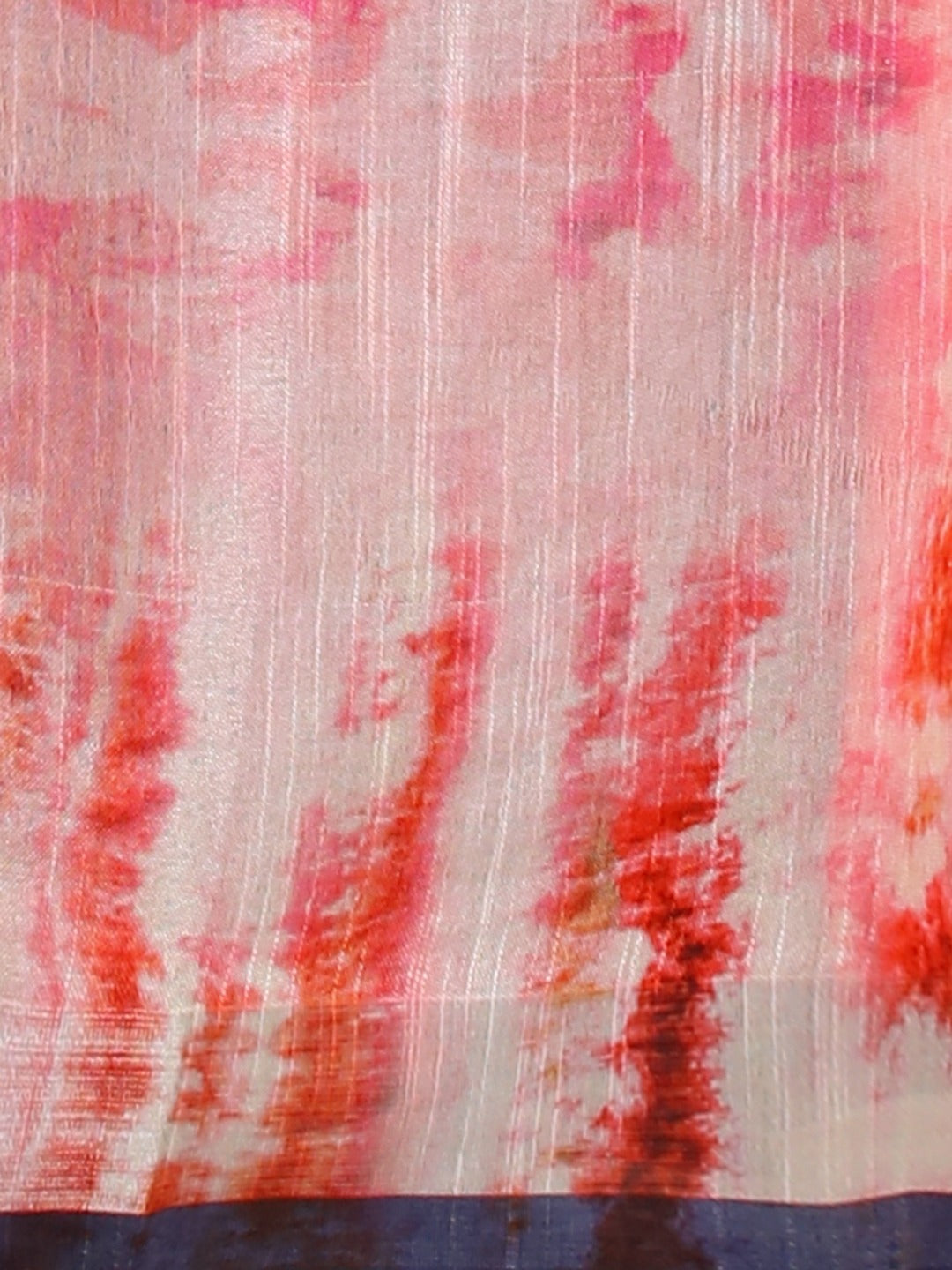  Ikat Pink Colour Tie-Dye Print Saree 