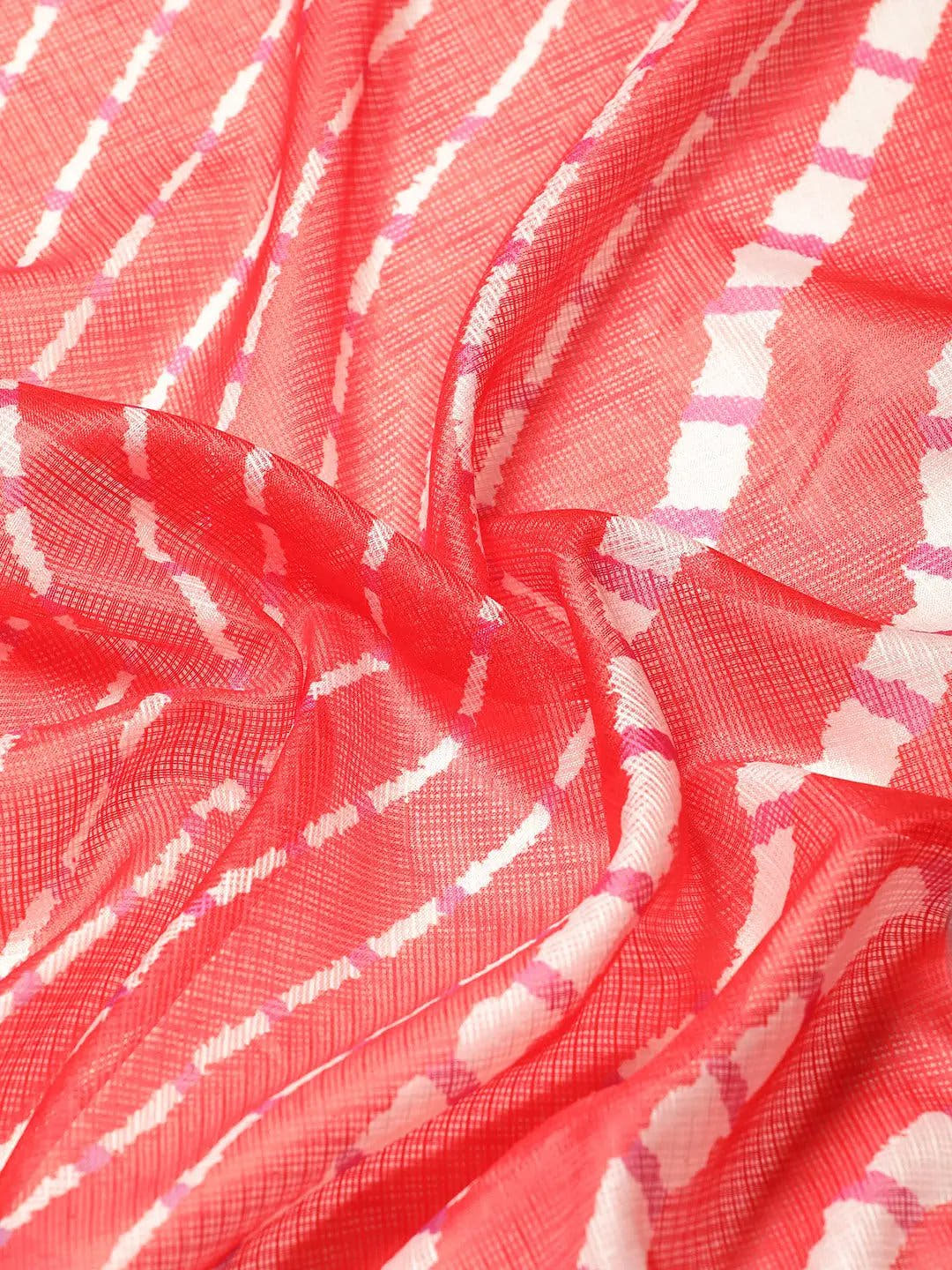 Soft Satin Kota Doriya Batik Print Saree