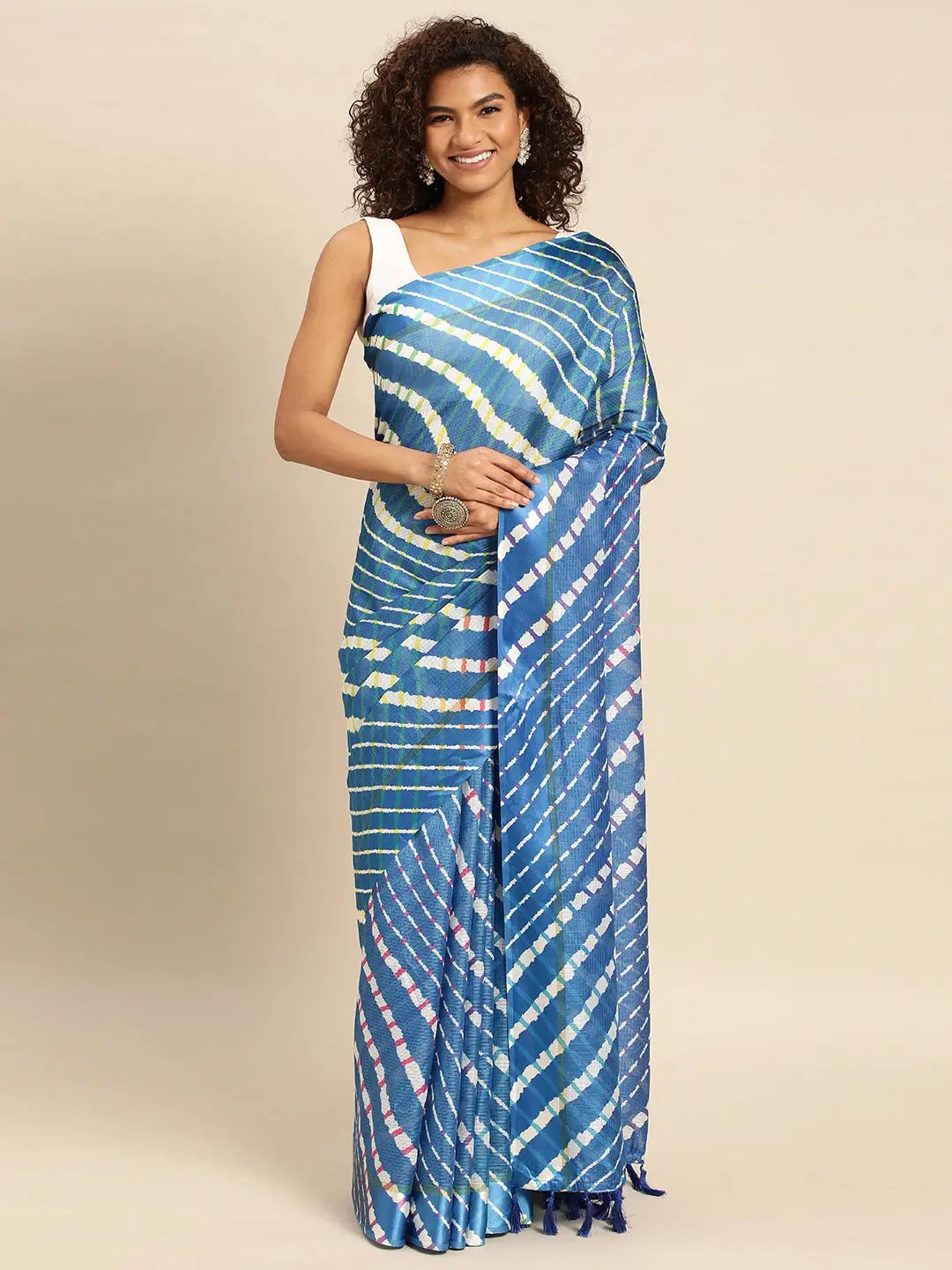 Soft Satin Kota Doriya Batik Print Saree