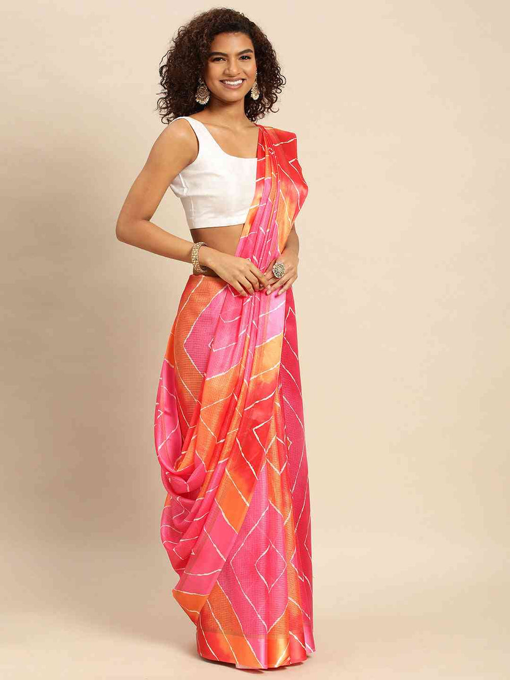 Soft Satin Kota Doriya Batik Print Saree