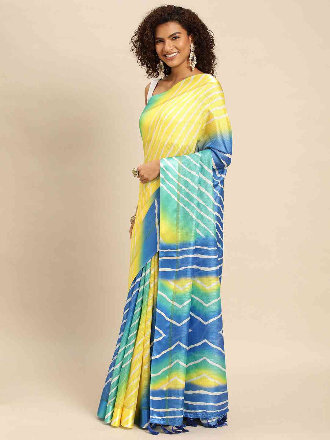 Soft Satin Kota Doriya Batik Print Saree