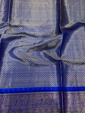 Blue Floral Bloom Kovai Rettapet Saree