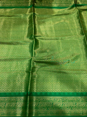 Green Floral Bloom Kovai Rettapet Saree
