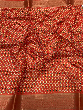 Carbon Black Ikkat Banarasi Silk Saree

