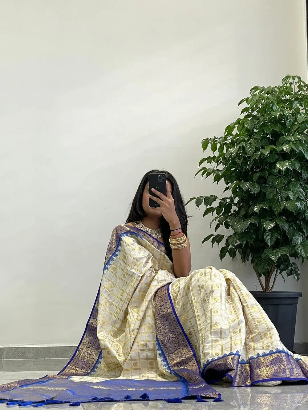 Soft silk Gadwal saree with exquisite temple border