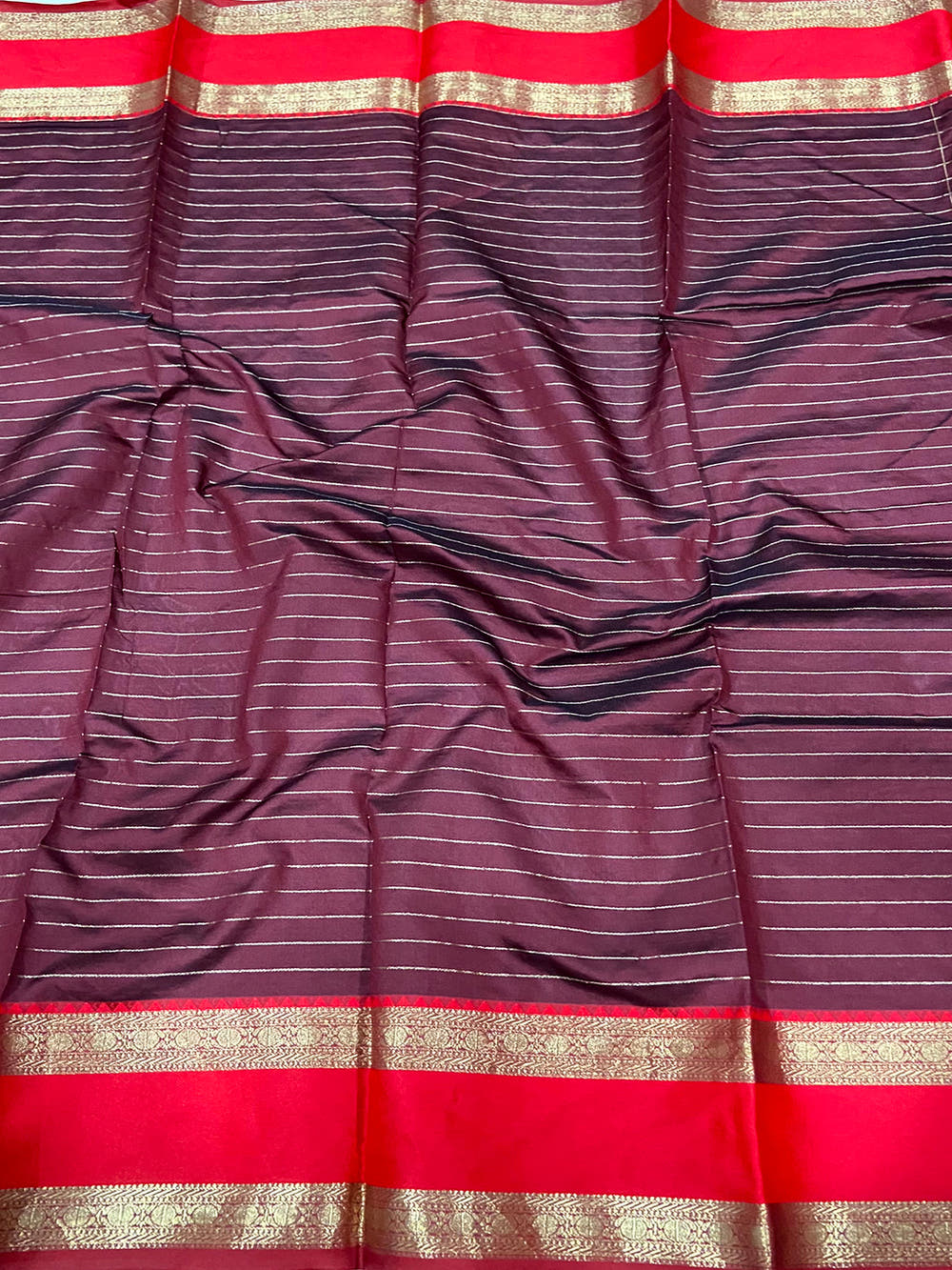 Brown Silk Woven Kanchi Banarasi Saree

