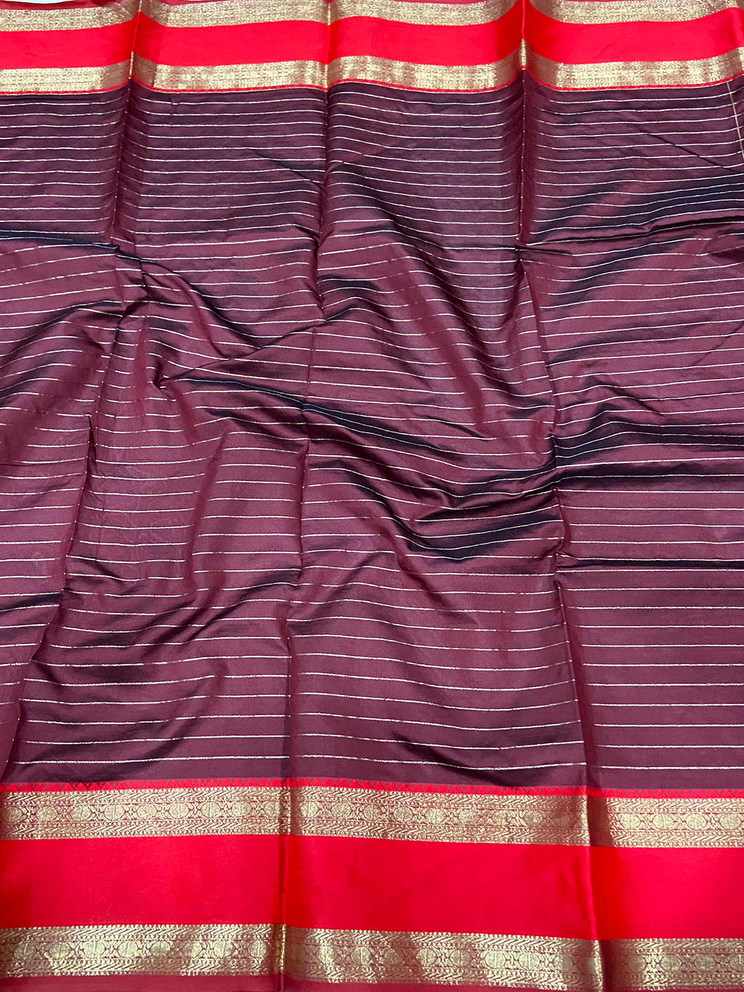 Brown Silk Woven Kanchi Banarasi Saree

