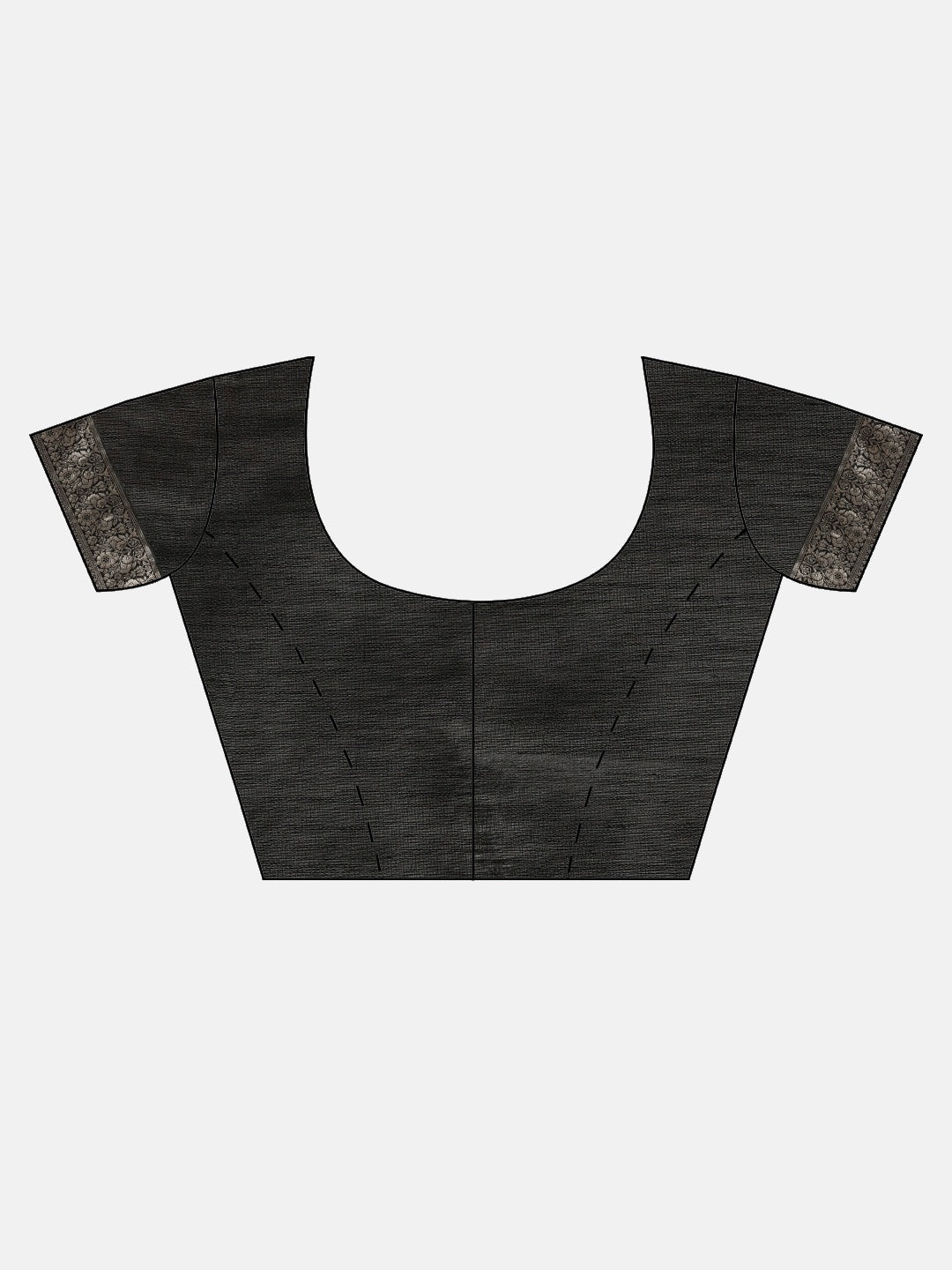  Exclusive Black Colour Woven Design Cotton Saree