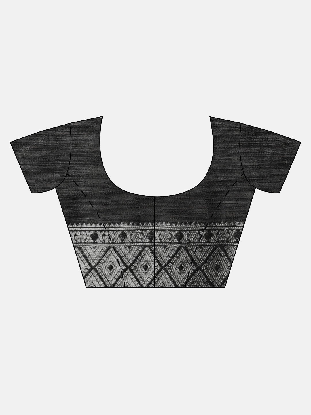 Stylish Black Colour Woven Design Cotton Saree