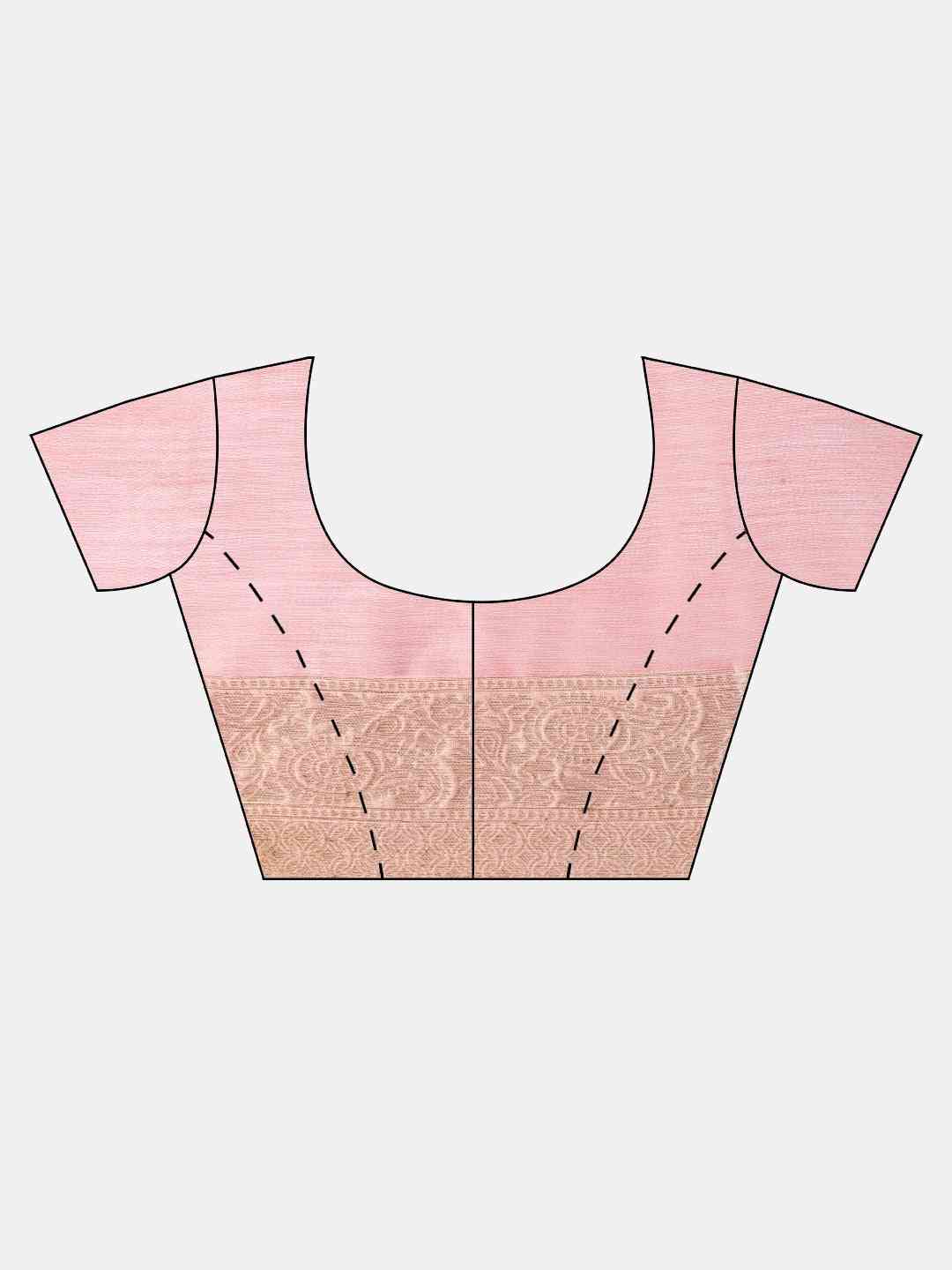 Bollywood Cotton Saree in Light Pink Colour Woven Design 