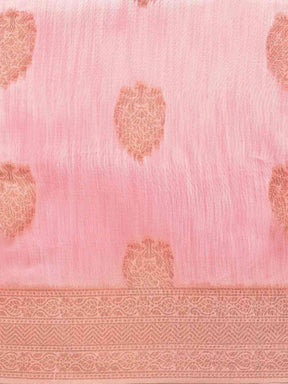 Bollywood Light Pink Colour Cotton Saree 