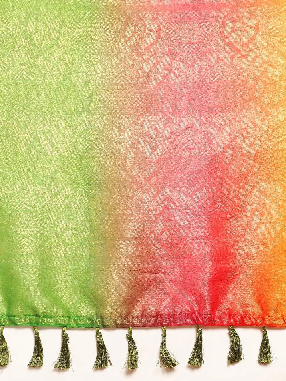  Slub Katan Silk Saree With Digital Print