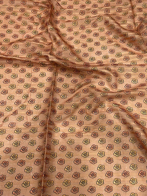 Crayola Peach Kalamkari Saree
