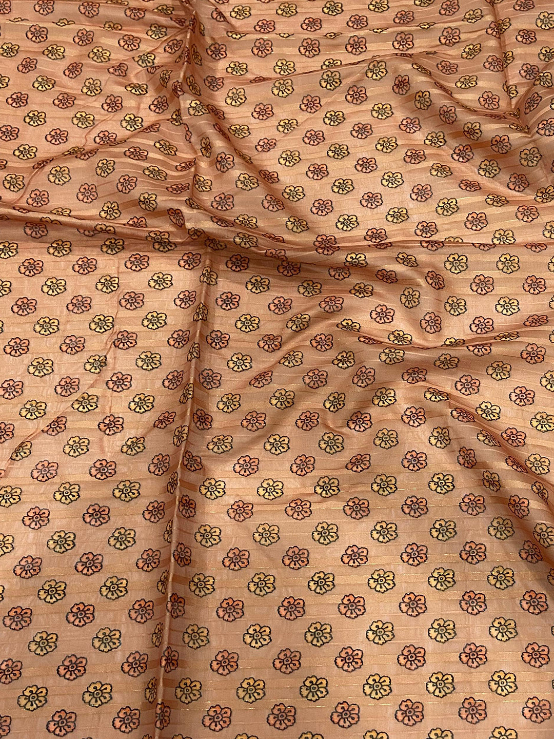 Crayola Peach Kalamkari Saree