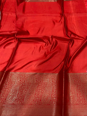 Blush Pink Charry Satin Floral Saree