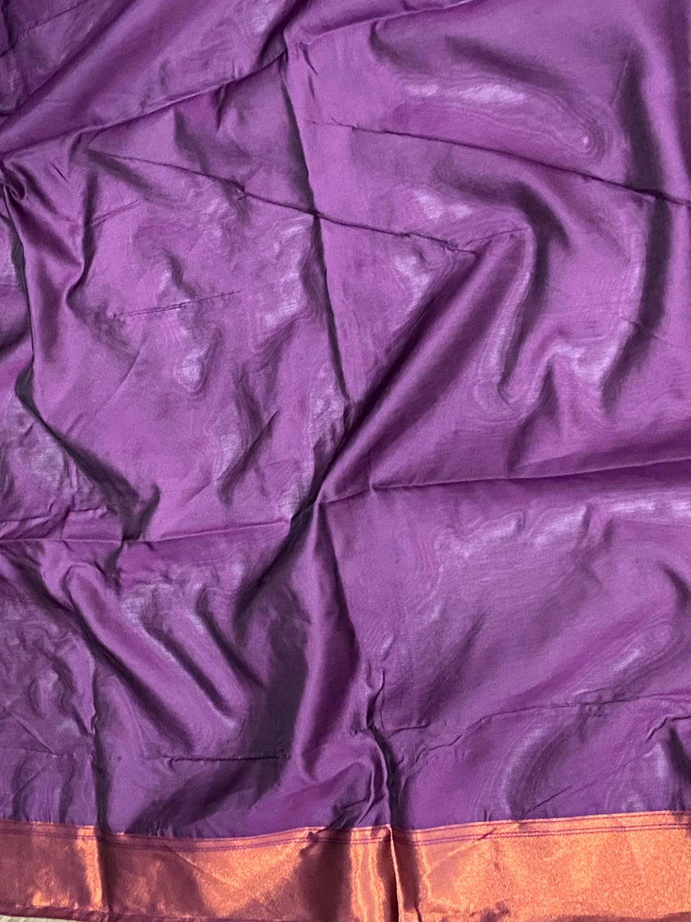 Pista Copper Radiance Katan Silk Saree