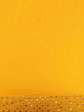 Poly Silk Orange Colour Saree with Embellished Border