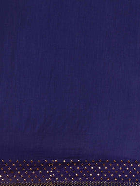  Poly Silk Navy Blue Saree with Embellished Border