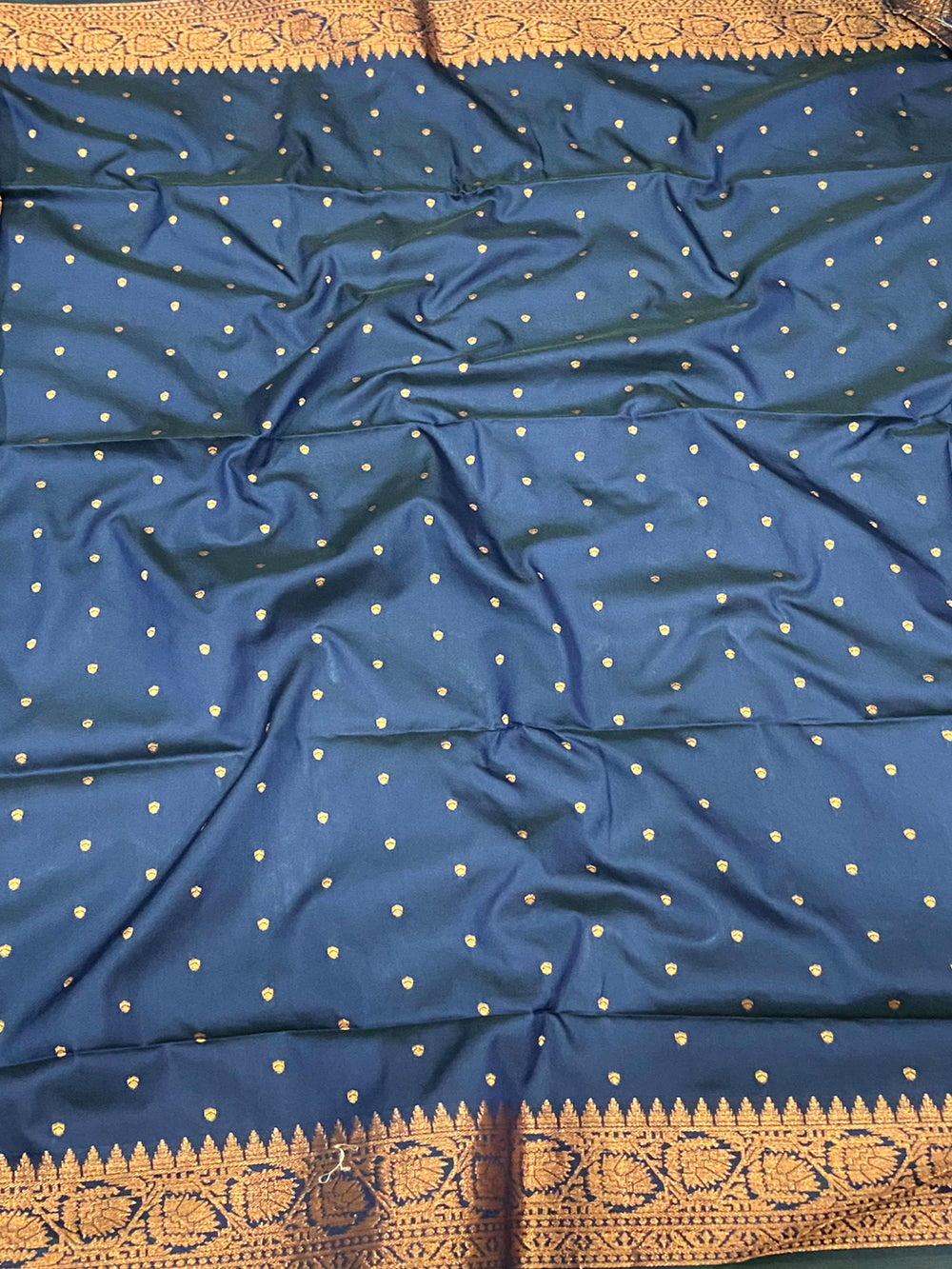 Navy Blue Soft Silk Coppar Zari Weaving Saree