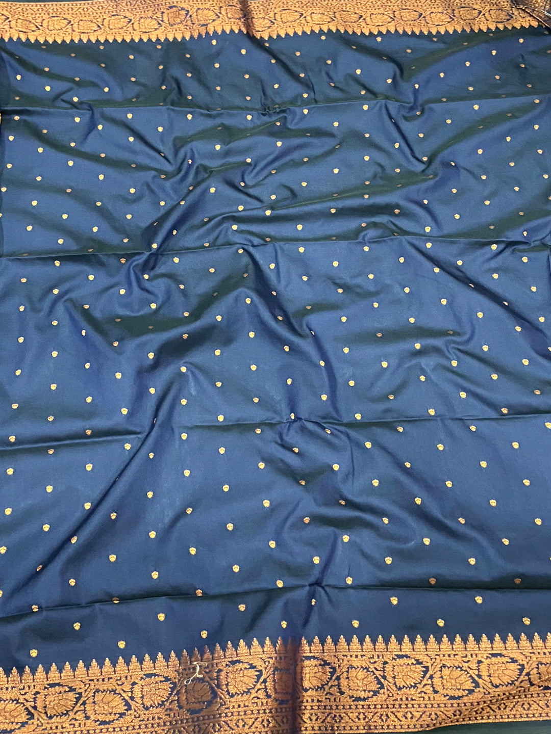 Navy Blue Soft Silk Coppar Zari Weaving Saree