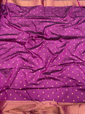 Deep Wine Copper Elegance Soft Silk Saree