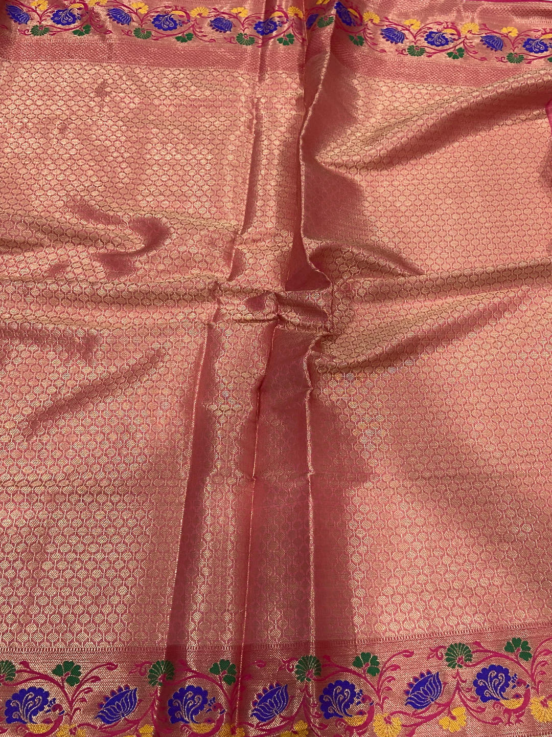 Radiant Floral Banarasi Kora Silk Saree

