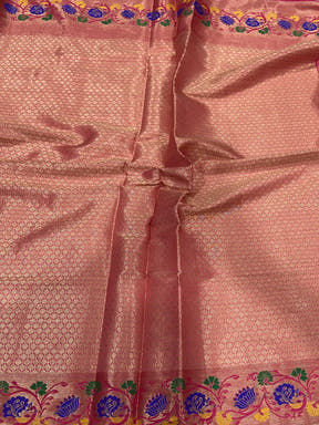 Radiant Floral Banarasi Kora Silk Saree

