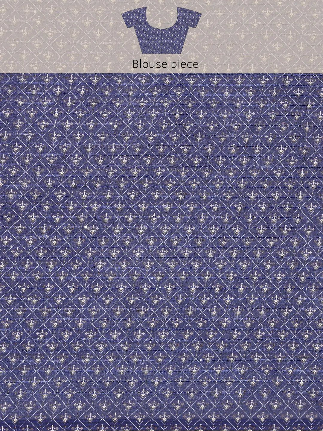 Stylish Striped Print Silk Saree with Sequenced Work