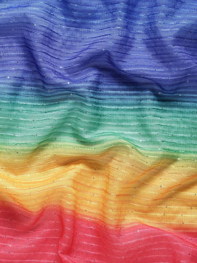  Beautiful Striped Print Silk Saree with Sequence Work