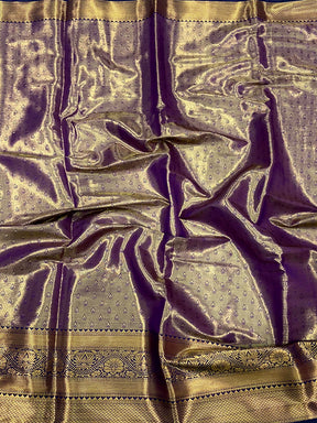 Purple Dharmavaram Butterfly Silk Saree