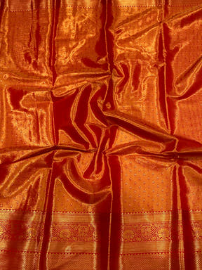 Red Dharmavaram Butterfly Silk Saree