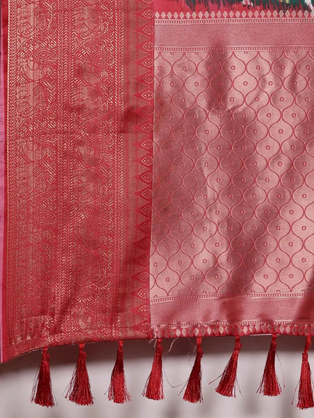 Cream Colour Kanjivaram Zari Silk Saree With Ethnic Motifs 