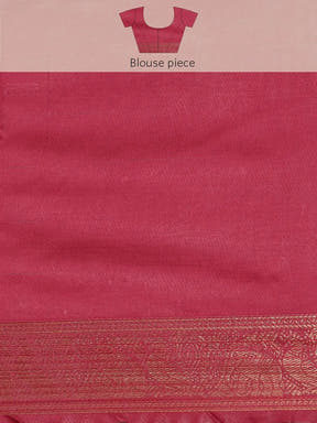 Stylish Kanjivaram Zari Silk Saree With Ethnic Motifs