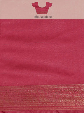 Stylish Kanjivaram Zari Silk Saree With Ethnic Motifs