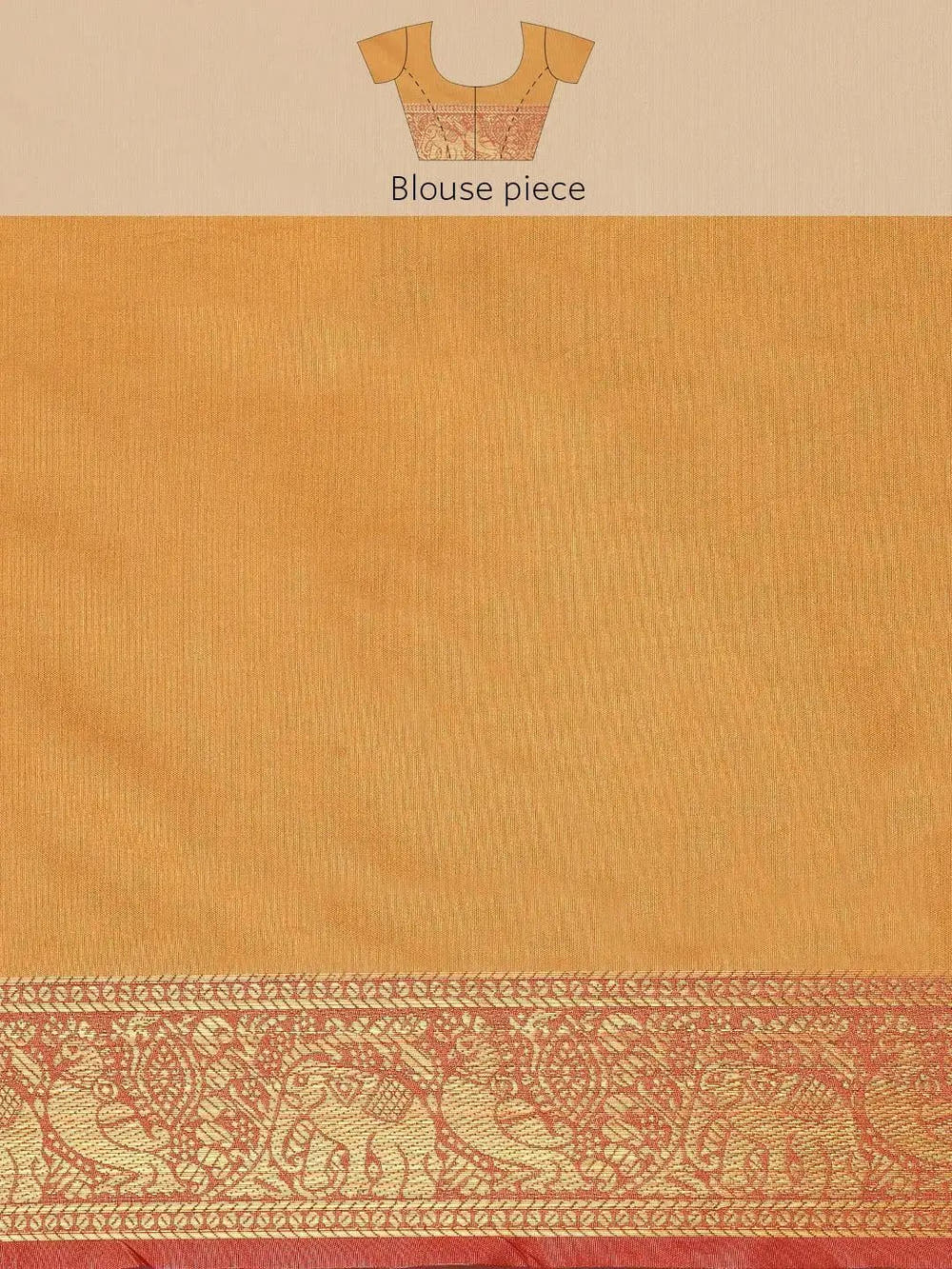 Kanjivaram Zari Silk Saree With Ethnic Motifs 