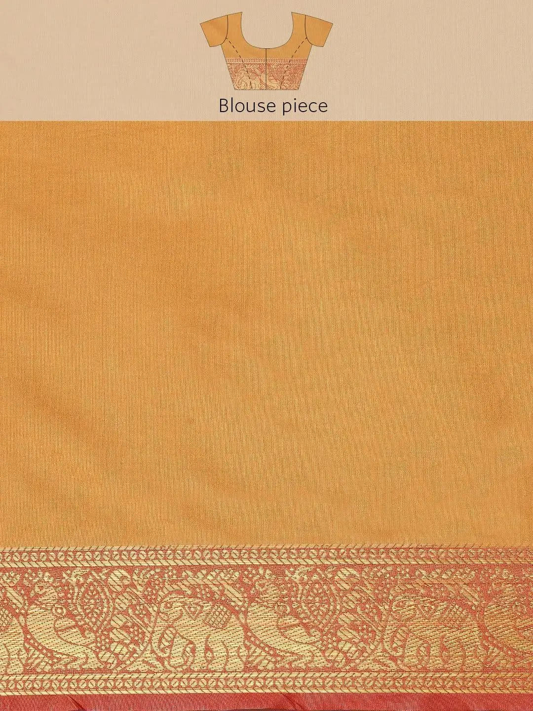 Kanjivaram Zari Silk Saree With Ethnic Motifs 