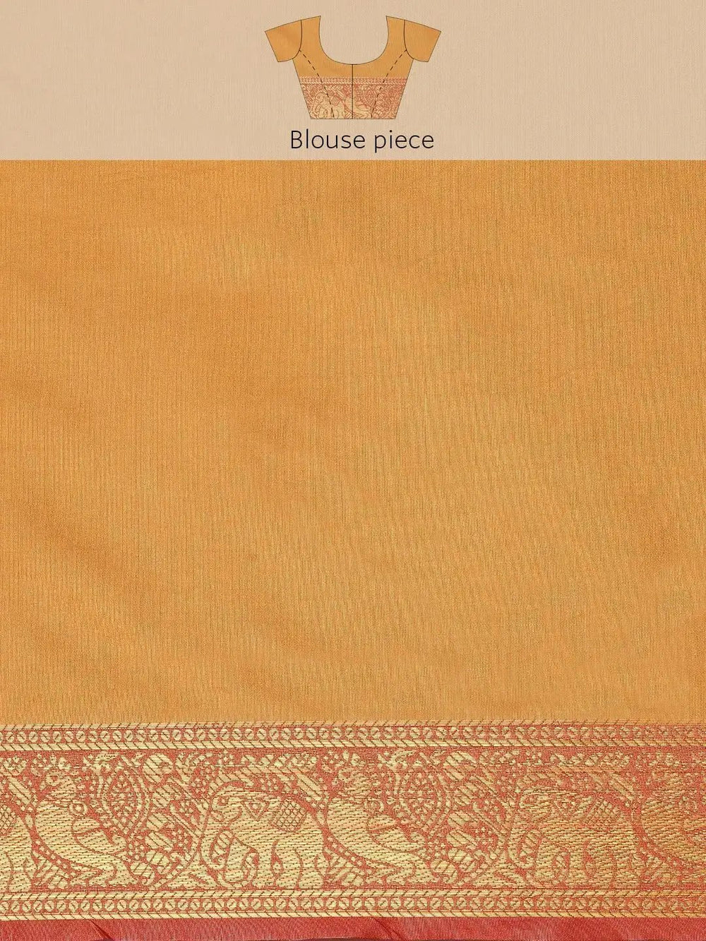 Kanjivaram Zari Silk Saree With Ethnic Motifs 