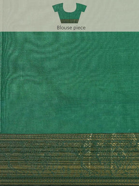  Kanjivaram Zari Silk Saree With Ethnic Motifs Work